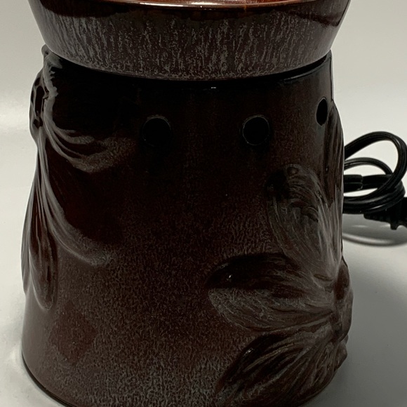 Scentsy DSW-Boho Ceramic Electric Wax Warmer Brown Floral Design - Picture 3 of 9
